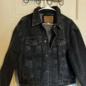 American Eagle Outfitters Black Denim Jacket